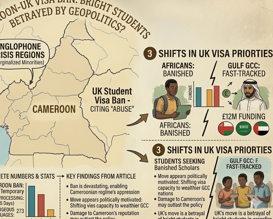 Cameroon. Beyond the Ban: Visas for Golf Oil and Money.UK Visa Priorities. .